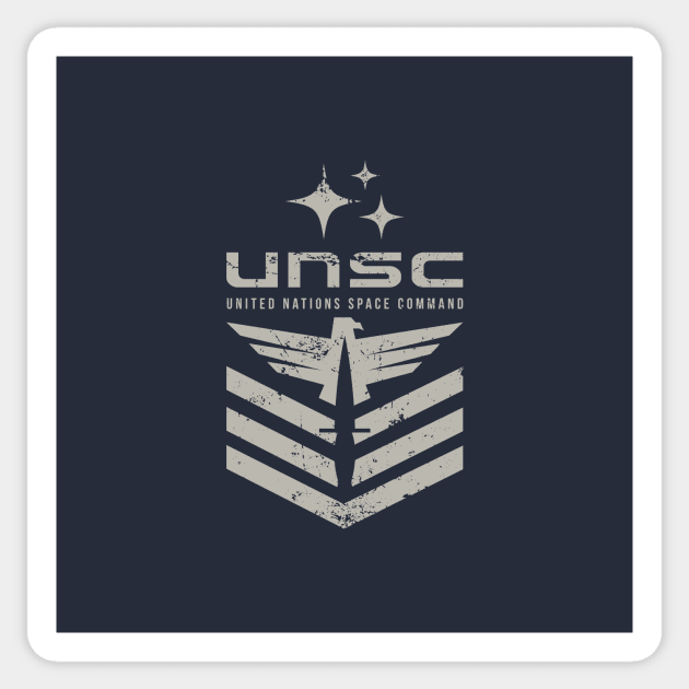 United Nations Space Command - Halo Sticker by SilverfireDesign